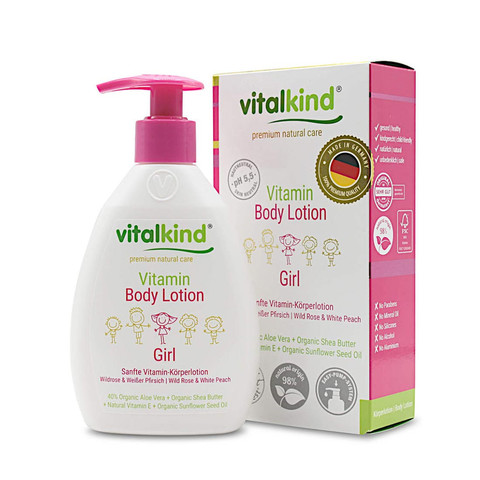 Витаминное молочко для тела для девчонок Vitalkind, 200 мл (срок годности до 02.2023)