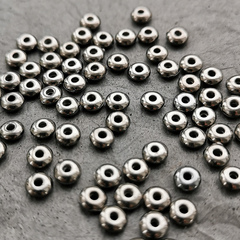 Разделительные бусины - gunmetal - 5 мм.