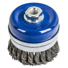 Кордщетка для МШУ чашеобразная витая усиленная ПРАКТИКА 100 мм М14 (1шт.) блистер (773-316)