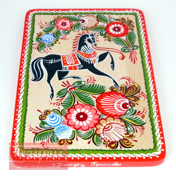 Городецкая роспись картинки доска разделочная