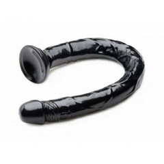 Огромный реалистик Hosed Realistic Anal Dildo, черный, 50.8х4.4 см