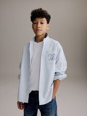 Рубашка для мальчика Next B99-508, Белый, Синий