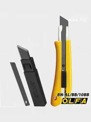 OLFA 18 мм, с авто фиксатором, нож с выдвижным лезвием (OL-BN-AL/BB/10BB)