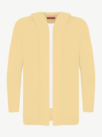 Кардиган с капюшоном из мягкой шерсти