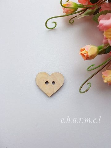 Фигурка пуговица Сердце, 35 мм