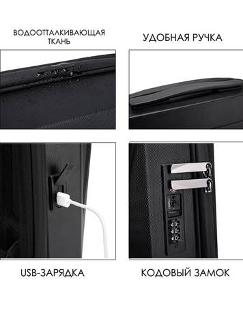 Картинка рюкзак городской Bange BG-2956 Black - 5