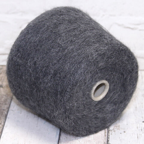 Вспушенная бэби сури альпака PECCI FILATI BIZET 1500 серый меланж