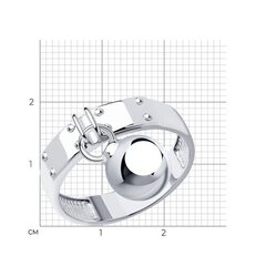 Стильное кольцо из серебра 925 пробы с подвеской шарик в стиле ТиФФАНИ