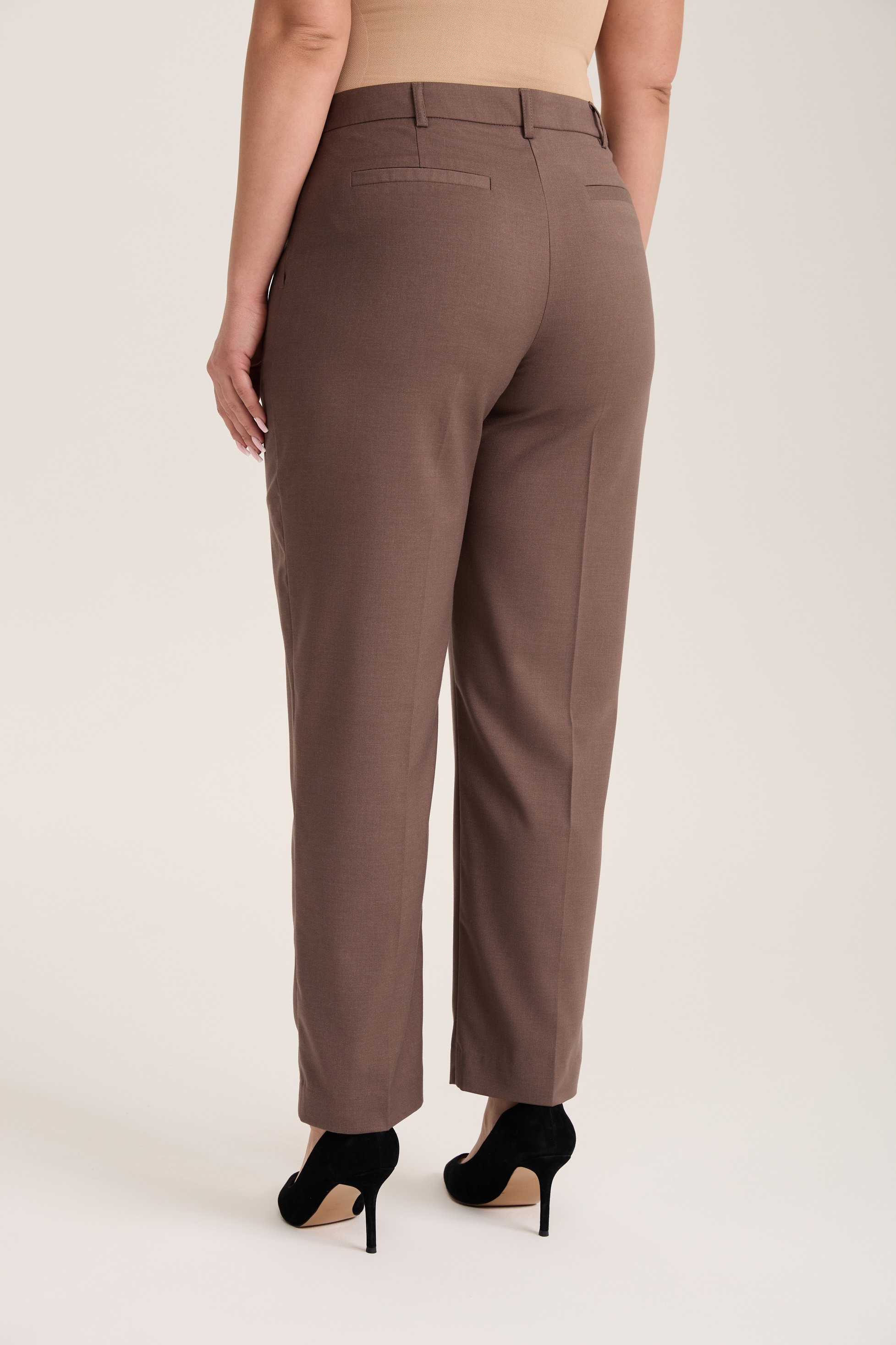 Брюки классические, мокко