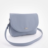 Сумка Саломея 428 гладкий серо-голубой