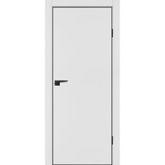 Купить Межкомнатная дверь ПЭТ П-1 белая кромка ABS чёрная глухая