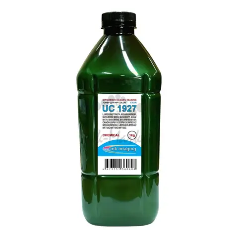 Тонер Mitsubishi/MKI UC1927C Cyan для картриджей HP серий CF400, CF410, CF530, CF540, W2030, W2210 - 1 кг