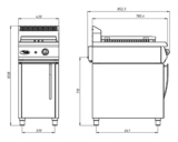 Поверхность жарочная Grill Master Ф1ПЖГ/800 закрытый стенд