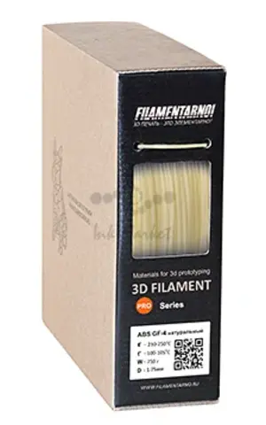 Пластик для 3Д принтера Filamentarno! ABS GF-4 натуральный, 4% стекловолокна 750 г, 1.75 мм