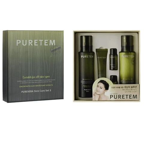 Welcos Puretem Набор с экстрактом алоэ вера Puretem Purevera 2 Items Set
