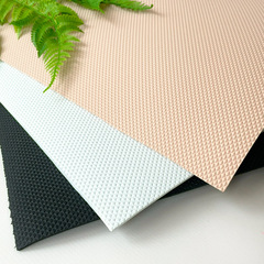 №2 Подошва для кукольной обуви из фоамирана, цвет белый/черный/пудровый ромб, 3 мм., 25*35 см, микс 3 цвета.