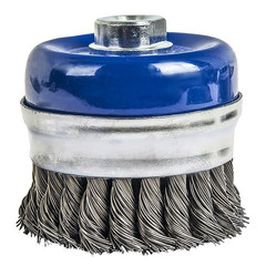 Кордщетка для МШУ чашеобразная витая усиленная ПРАКТИКА 100 мм М14 (1шт.) блистер (773-316)