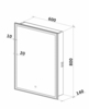 Зеркало-шкаф с подсветкой ART&MAX TECHNOAM-Tec-600-800-1D-L-DS-F