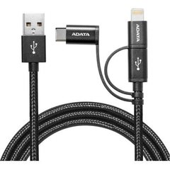 Кабель универсальный A-DATA 3-in-1 Lightning/MicroUSB/USB Type C