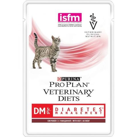 Корм для кошек Pro Plan Veterinary Diets Feline DM Diabetes Management Beef pouch 85 гр