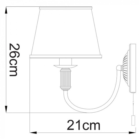 Настенный светильник Arte Lamp ALICE A3579AP-1AB