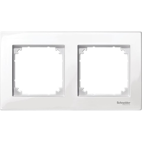 Рамка на 2 поста. Цвет Полярный белый. Merten. M-Plan System M. MTN515219