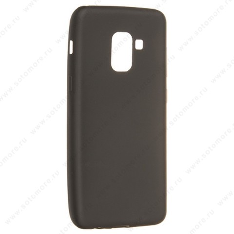 Накладка силиконовая Soft Touch ультра-тонкая для Samsung Galaxy A8 2018 черный