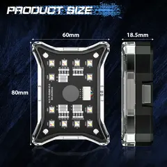 Комплект фар Aurora 8 шт. рабочего света врезных ALO-Y3-RGBW-8