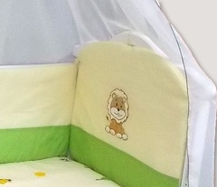 Комплект в кроватку "Веселые друзья", 7 предметов (бежевый)