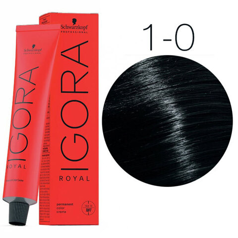 Schwarzkopf Igora Royal New 1-0 (Черный натуральный) - Краска для волос