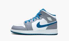 Air Jordan 1 Mid GS "True Blue / Cement"