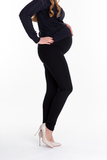 Утепленные леггинсы для беременных 10039 черный