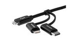 Кабель универсальный A-DATA 3-in-1 Lightning/MicroUSB/USB Type C коннекторы