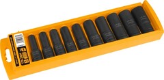 Набор ударных головок 10 шт, 1/2",  10-12-13-14-15-17-19-21-22-24MM, Tolsen 18296