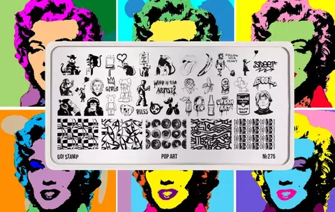 Пластина для стемпинга GO STAMP 275 Pop Art