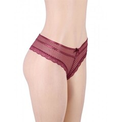 Трусики танга Ladies, бордовые, 3XL-4XL