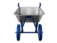 ЗУБР ПТ-300, 110 л, 240 кг, двухколесная, полиуретановые колеса, строительная тачка, Профессионал (39911)