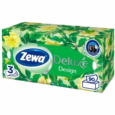 Салфетки косметические ZEWA Deluxe Deaing 90 шт РОССИЯ