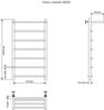 Aquanet 282057 Полотенцесушитель Fiona электрический с полкой 100х50 Aquanet, Тэн слева (282057)
