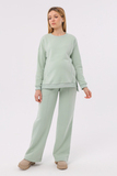 Утепленный спортивный костюм для беременных и кормящих 14163 мята