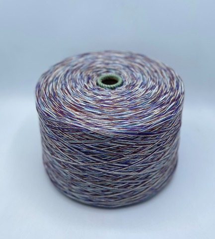 Авторская смотка (пр.Италия) 278м/100гр, Хлопок/Меринос/Полиамид/Вискоза/Металлизированное волокно(Люрекс), цвет-Лавандовый раф, арт.36499