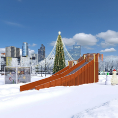 Зимняя горка Савушка Зима 14 с закрытыми фасадами