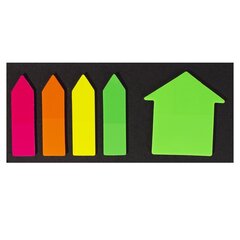 
          Флажки-закладки с клеевым краем, Alingar, "Стрелки и фигурка", неон, 5 цв по 20 л., 1 шт. - 45 * 45 мм, 4 шт. - 12 * 45 мм, европодвес