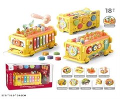 Автобус ксилофон детский с молоточком, рамер 38*16