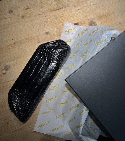 Сумка Эклер кроко черный