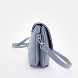 Сумка Саломея 428 гладкий серо-голубой