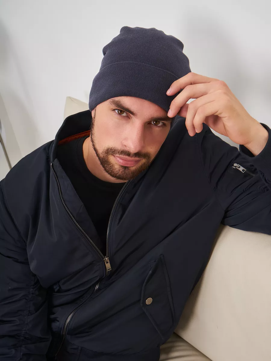 Шапка бини зимняя весенняя с флисом