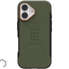Чехол Uag Civilian Case для iPhone 17, Оливковый/Оранжевый | Olive/Orange