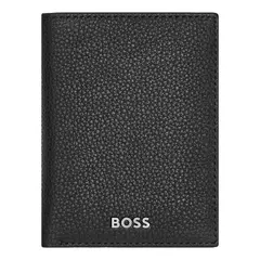 Визитница тройное сложение кожаный BOSS Classic Grained Black