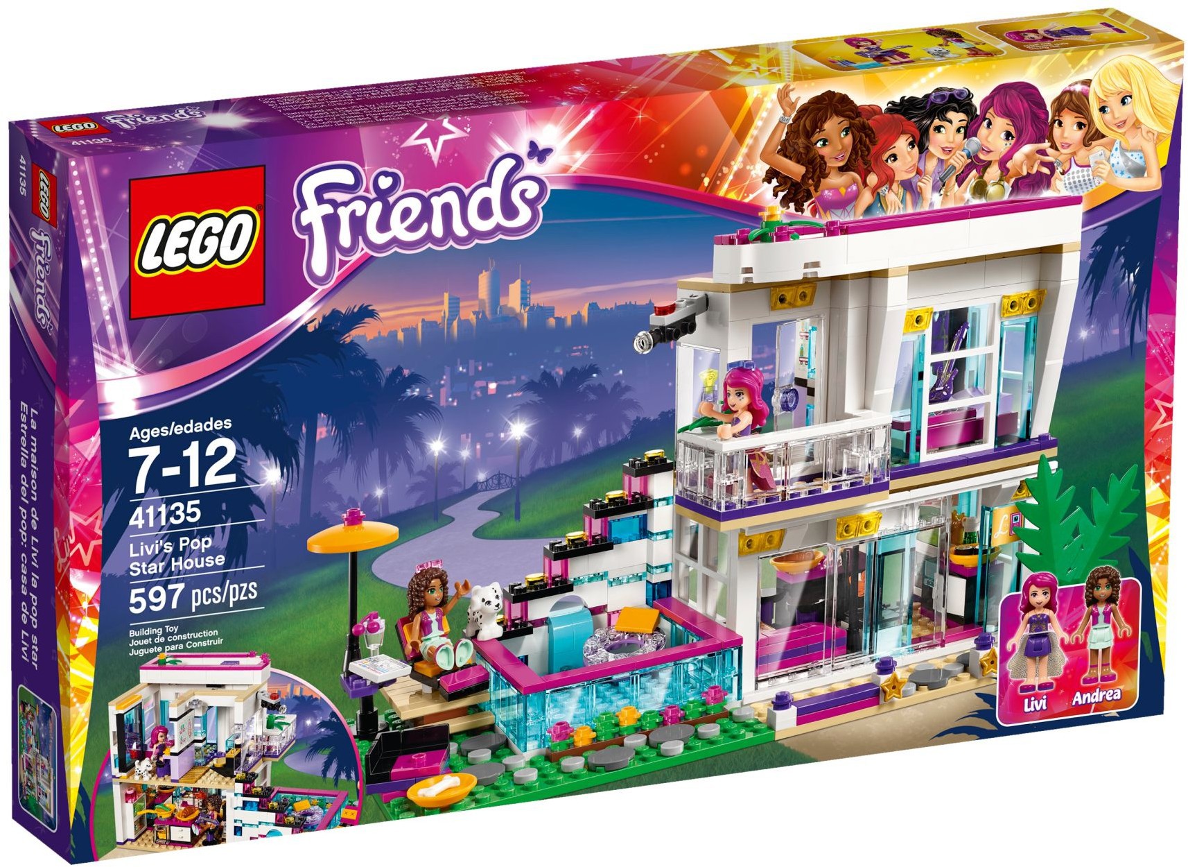 Конструктор LEGO Friends 41135 Поп-звезда: Дом Ливи с доставкой по  Новосибирску. Гипермаркет МЕГА-Гастроном.